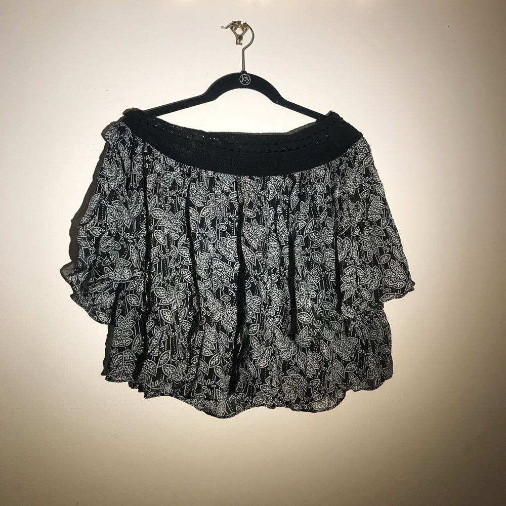 Flowery Cropped Blouse